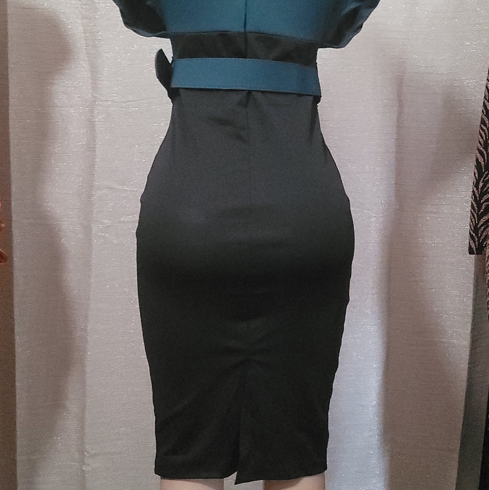 2 color midi dress new size S, M, L, XL, XXL Available - Picture 9 of 13